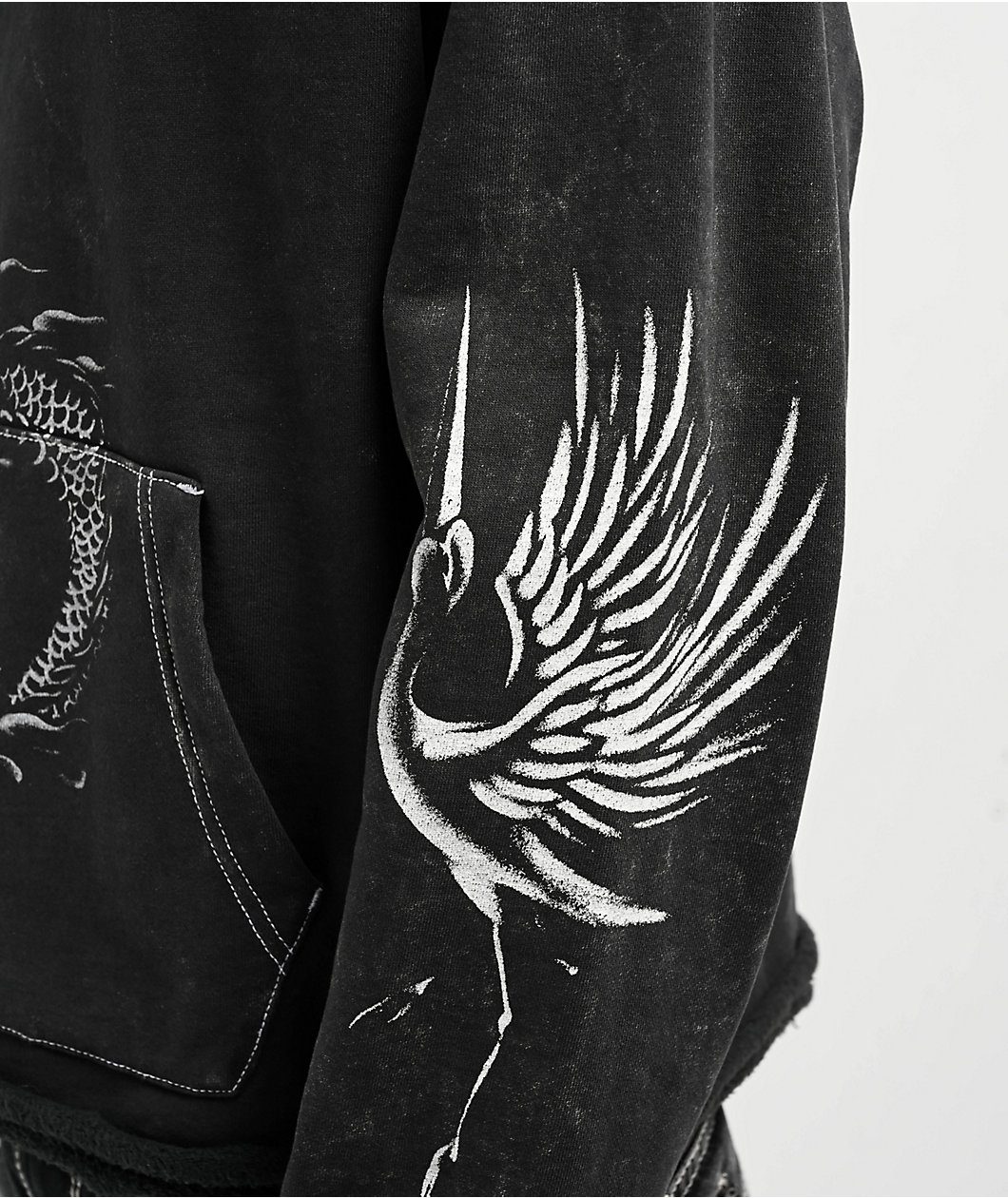 Ninth Hall Speak Easy Washed Black Hoodie