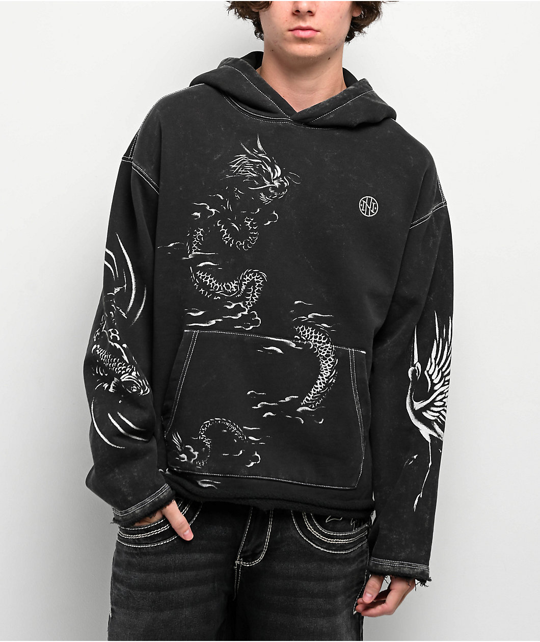 Ninth Hall Speak Easy Washed Black Hoodie