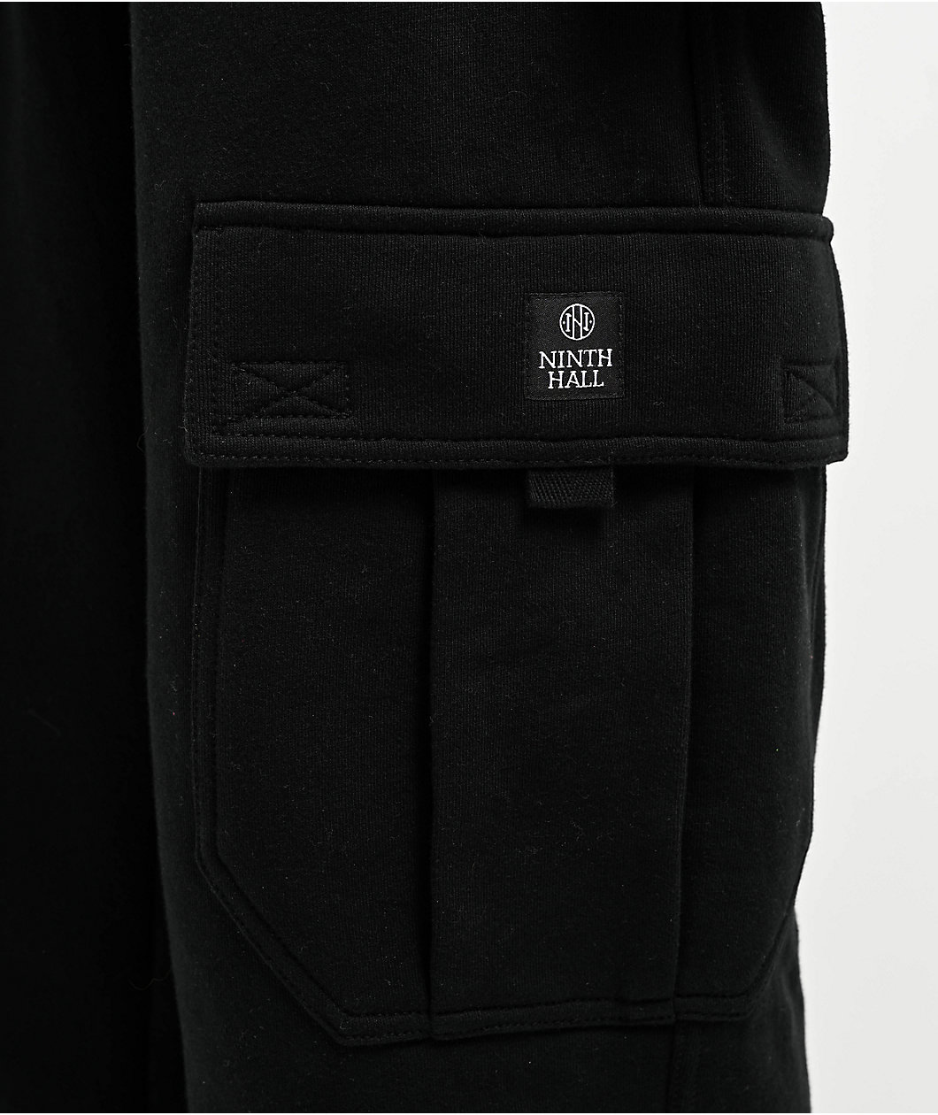 Ninth Hall Stash Black Cargo Sweatpants