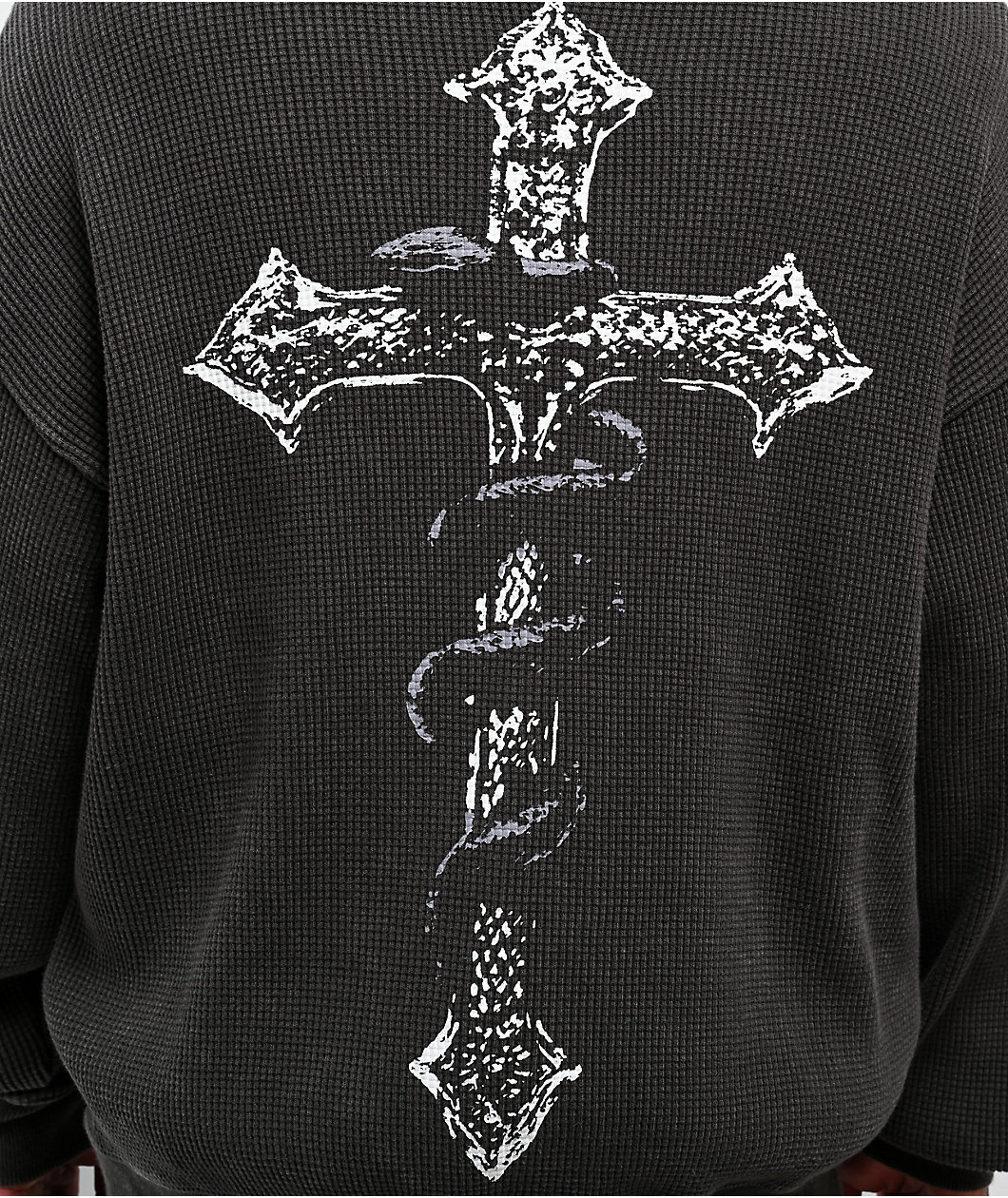 Ninth Hall Stone Black Thermal Zip Hoodie