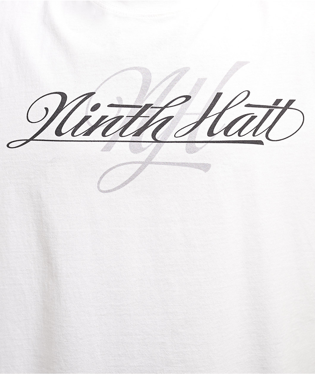 Ninth Hall Tonal Script White T-Shirt