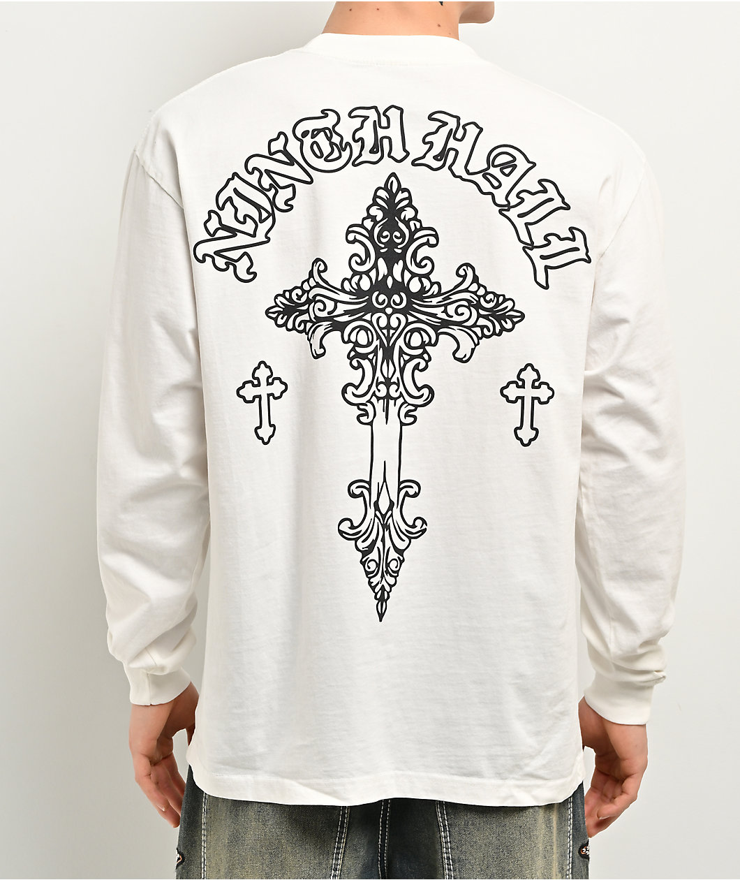Ninth Hall Tone Def White Long Sleeve T-Shirt