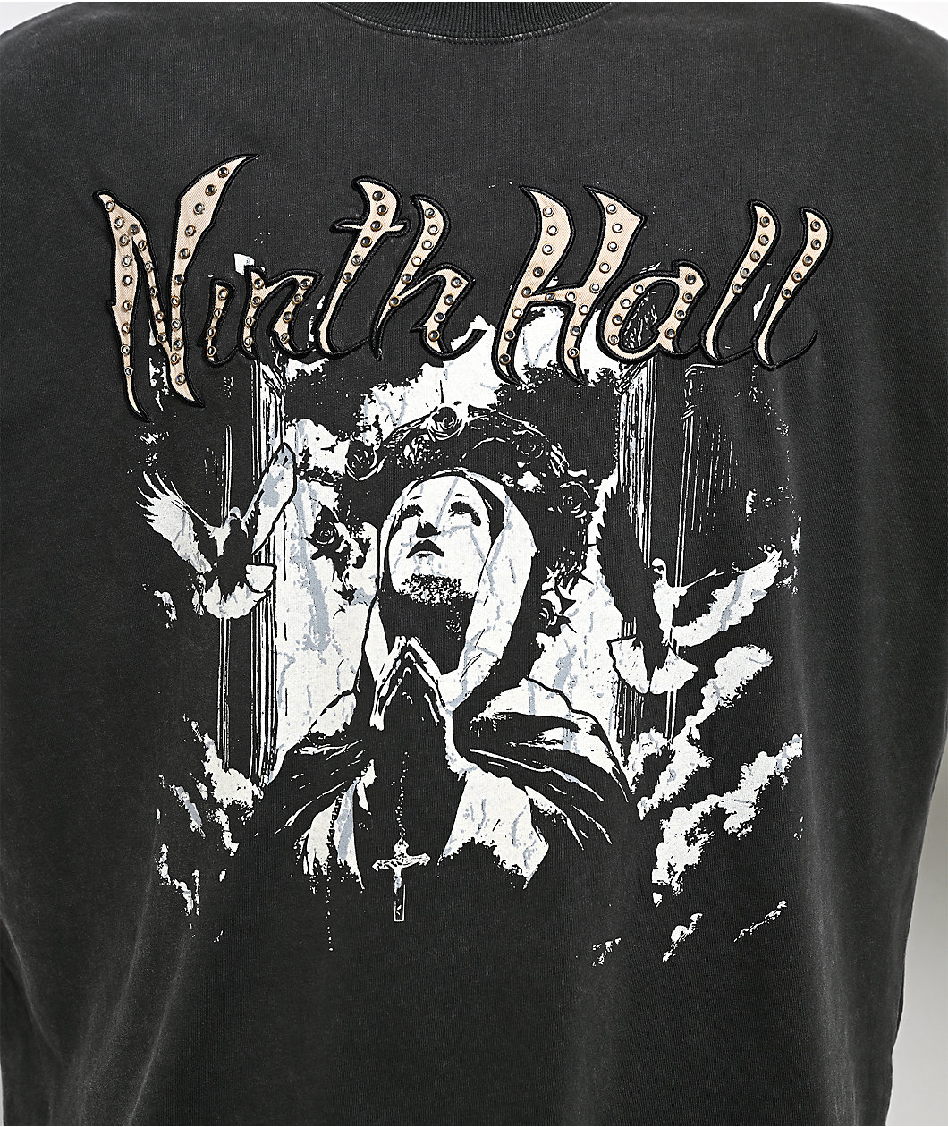 Ninth Hall Too Many Birds Grey Wash T-Shirt