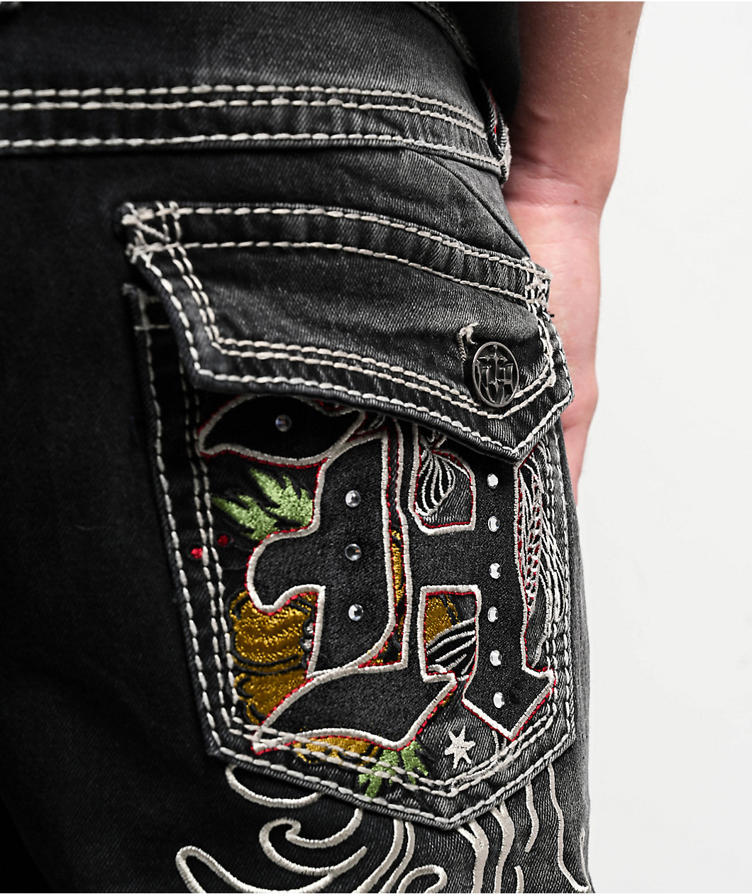 Ninth Hall Tout Slim Black Wash Denim Shorts