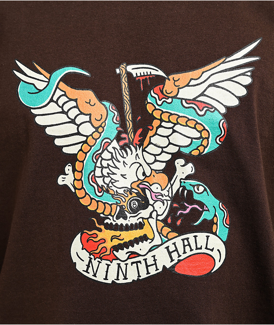 Ninth Hall Trad Tatts Brown Long Sleeve T-Shirt