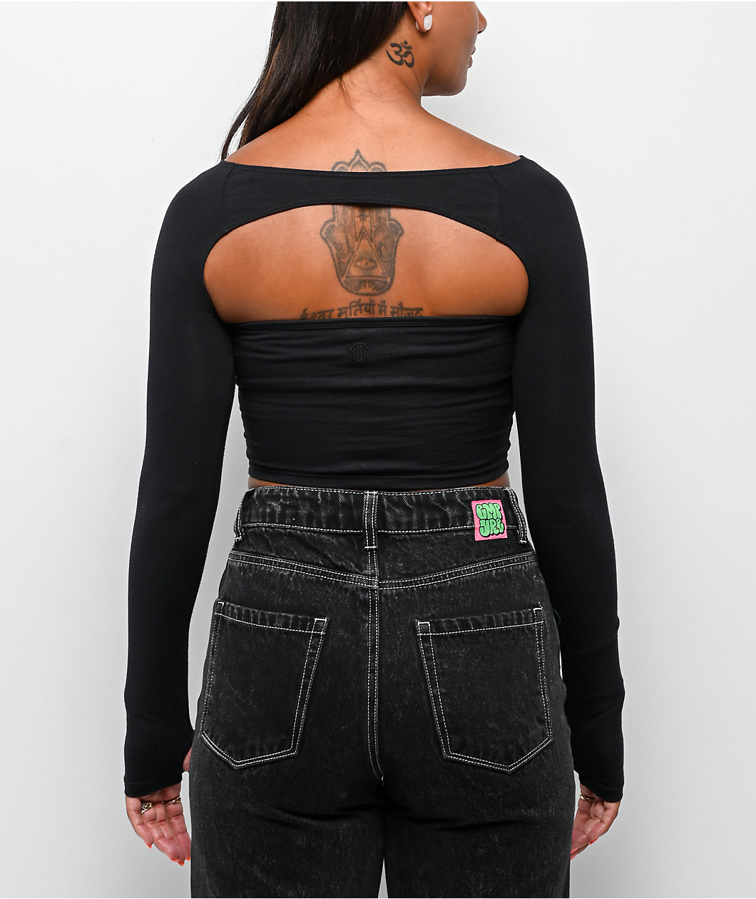 Ninth Hall Winona Bolero Black Long Sleeve Shirt