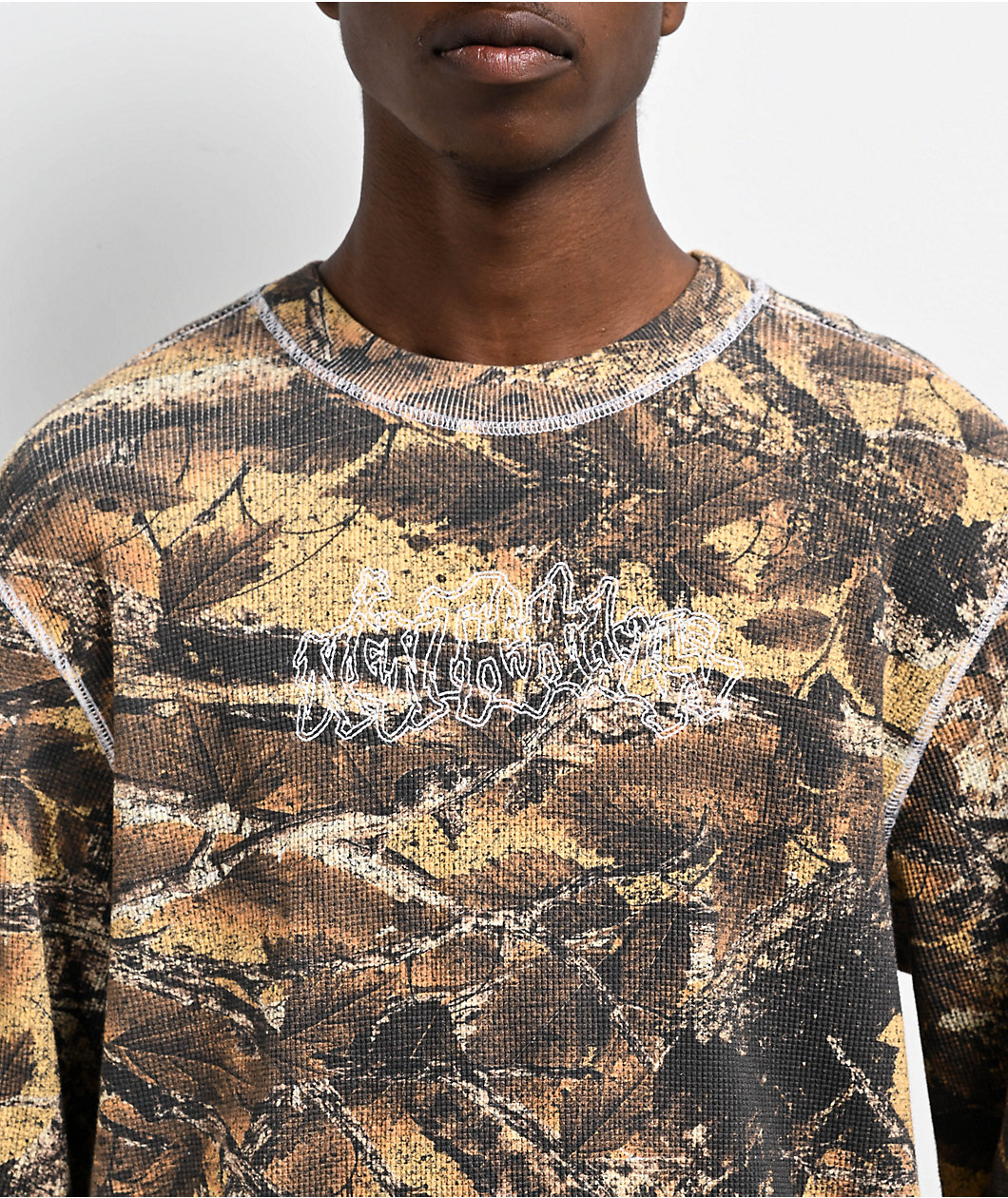 Ninth Hall Woodland Camo Thermal Long Sleeve T-Shirt