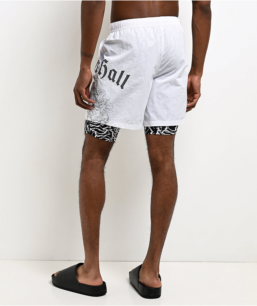 Ninth Hall Y2K Revival White Board Shorts