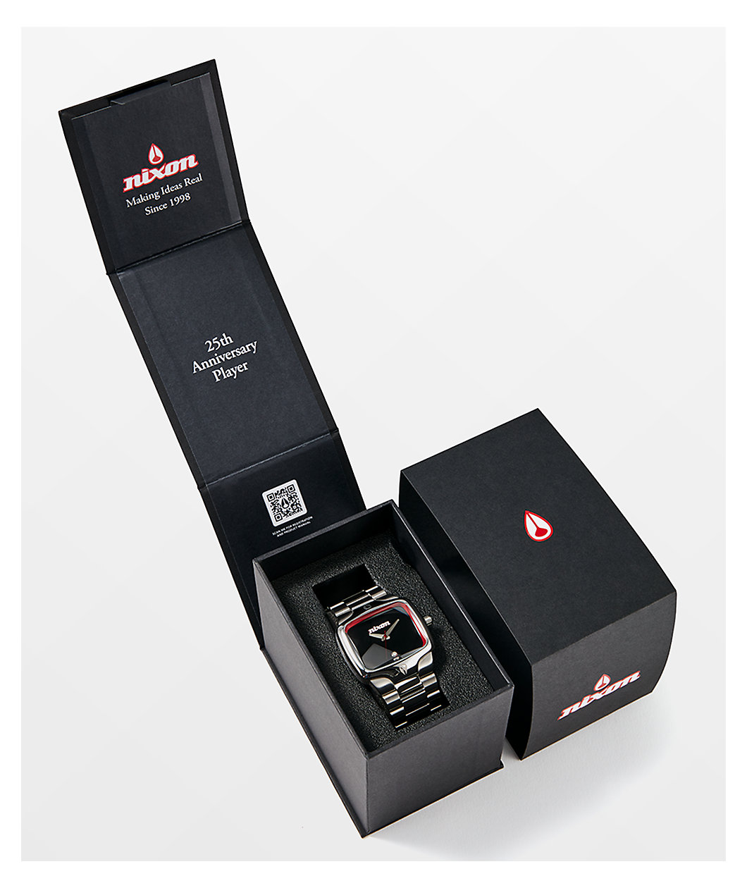 Nixon 25th Anniversary Player Silver Analog Watch