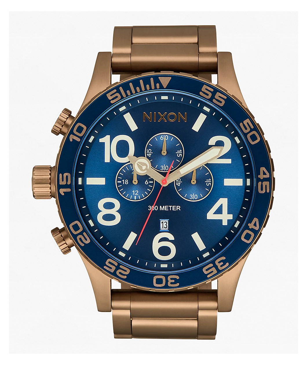 Nixon 51-30 Chrono Desert Gold & Arles Blue Analog Watch