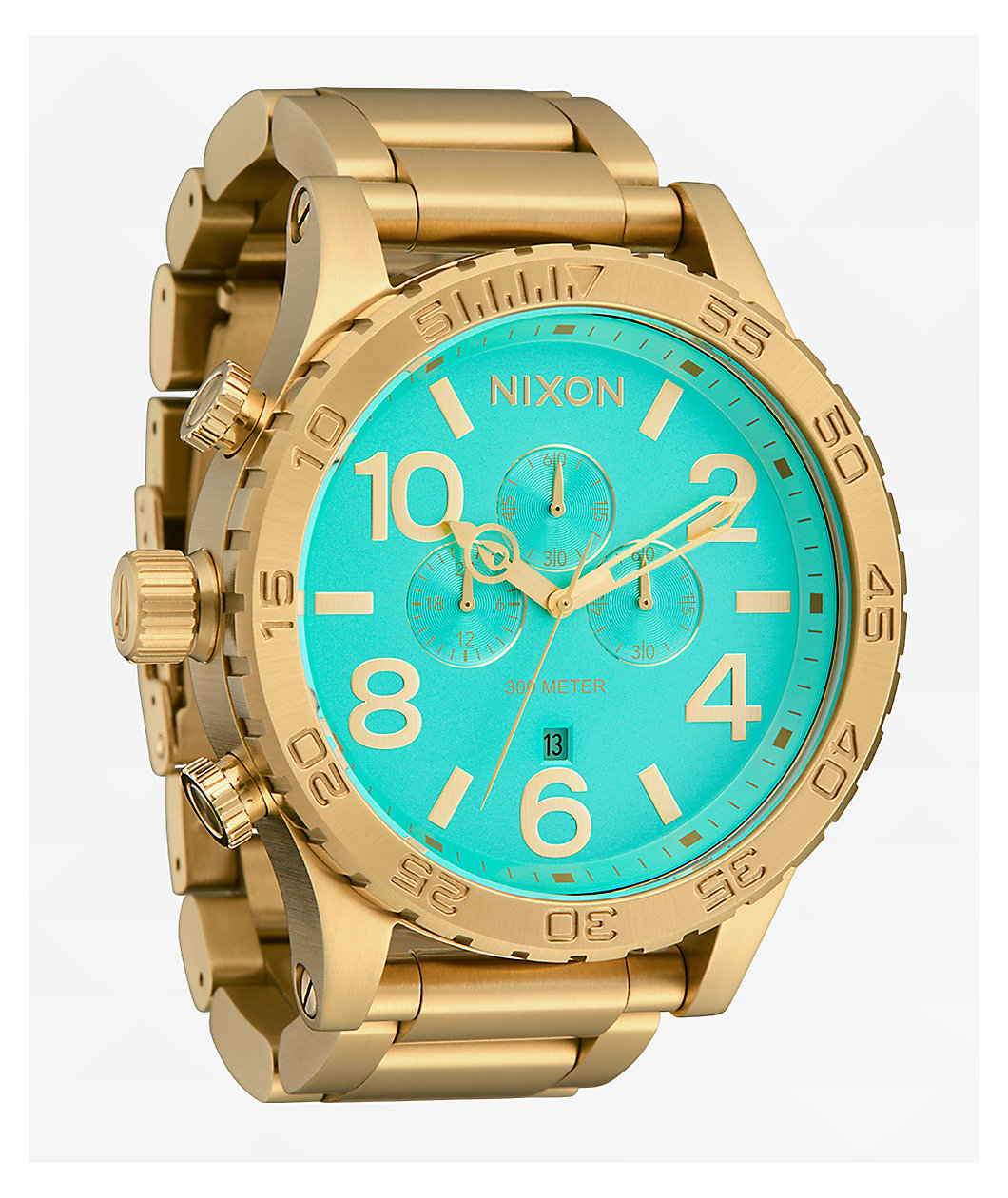 Nixon 51-30 Chrono Gold & Turquoise Analog Watch