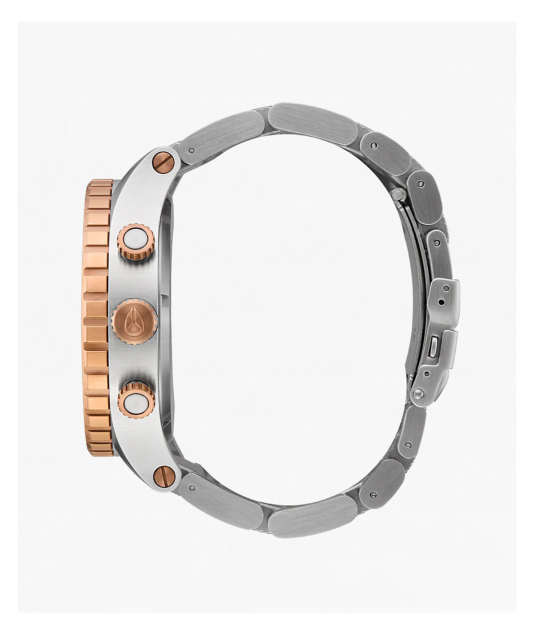 Nixon 51-30 Chrono Silver, Rose Gold & Black Analog Watch