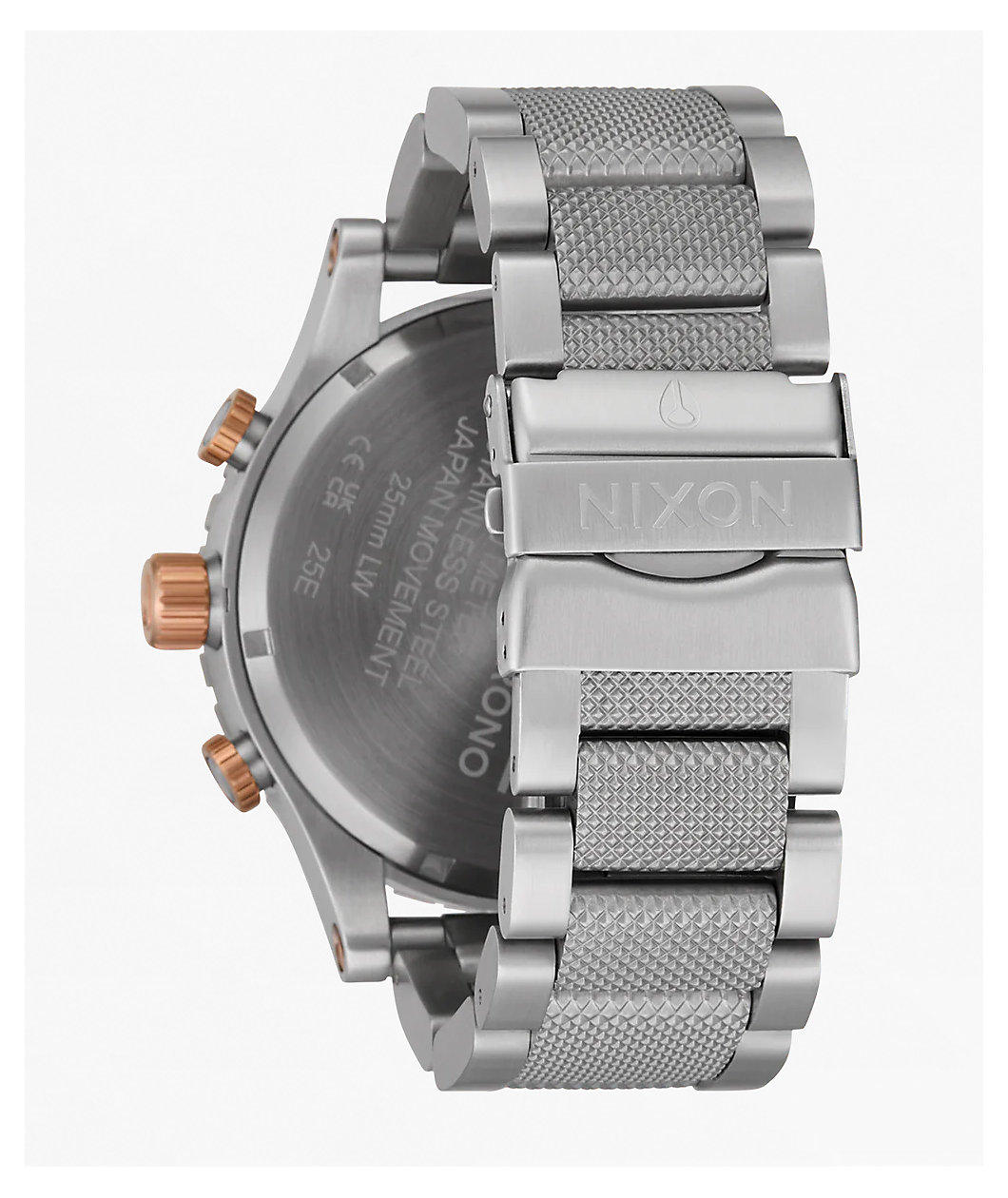 Nixon 51-30 Chrono Silver, Rose Gold & Black Analog Watch