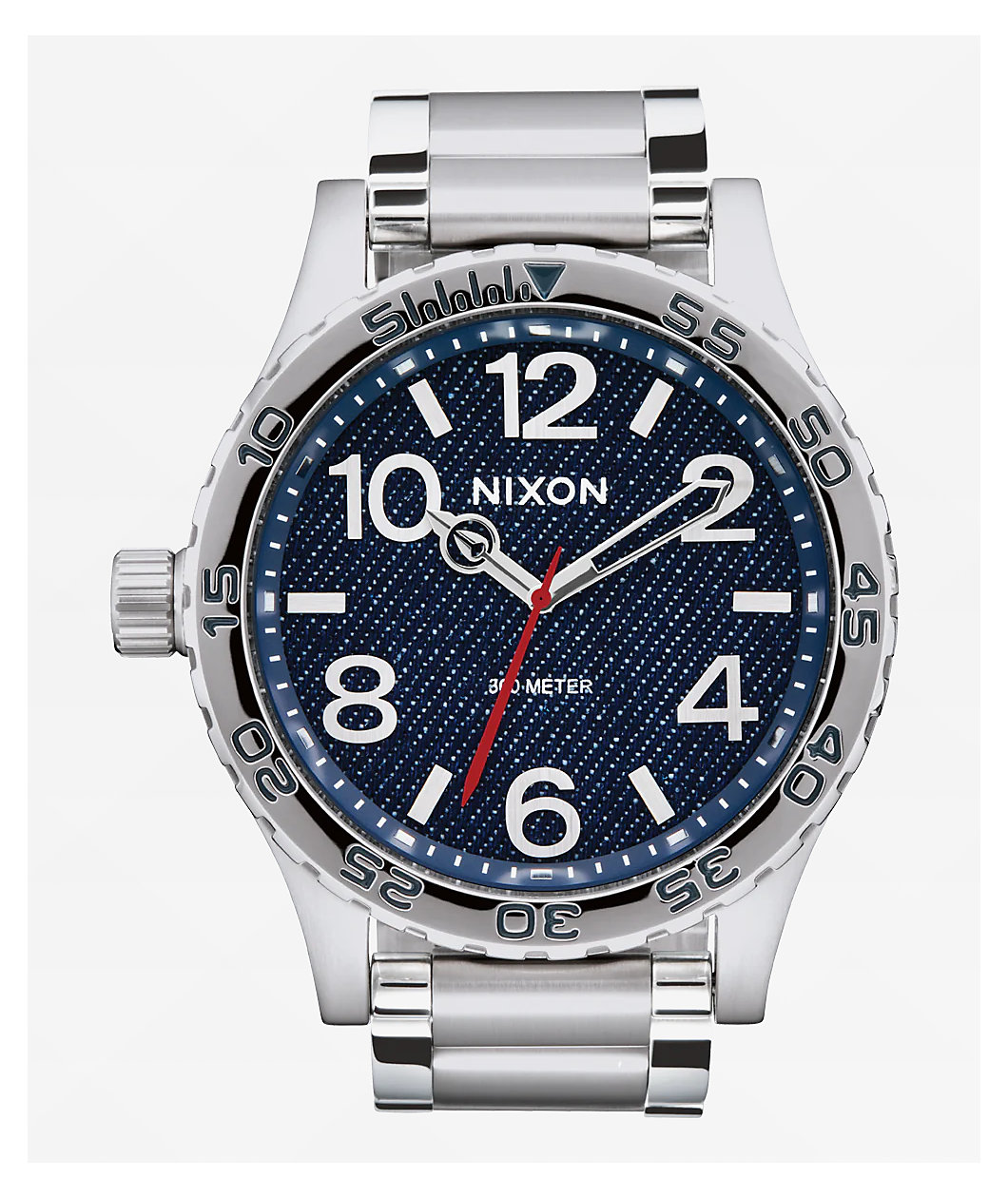 Nixon 51-30 Silver & Denim Analog Watch