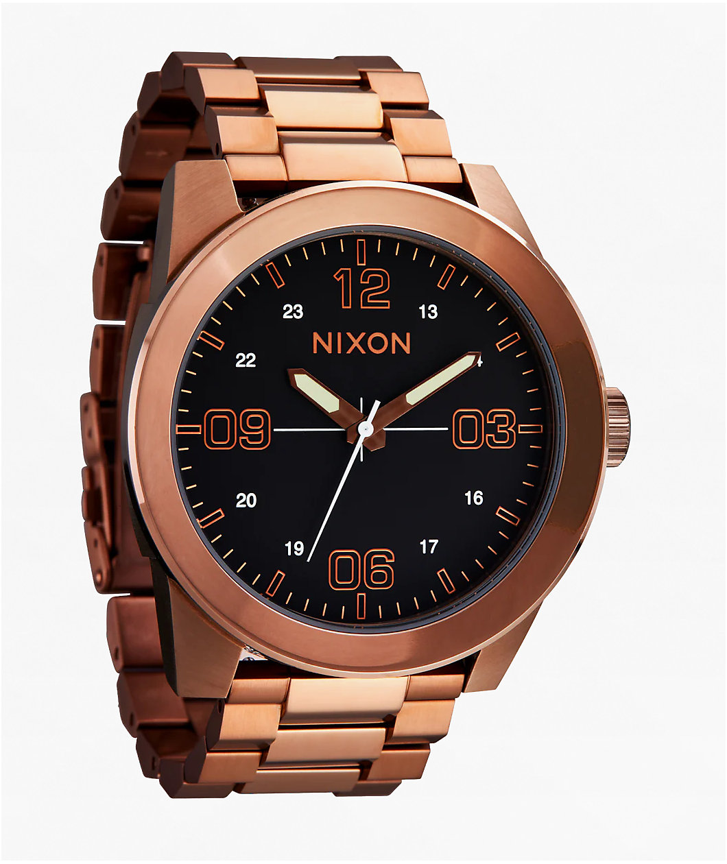 Nixon Corporal Stainless Steel Chocolate & Dark Roast Analog Watch