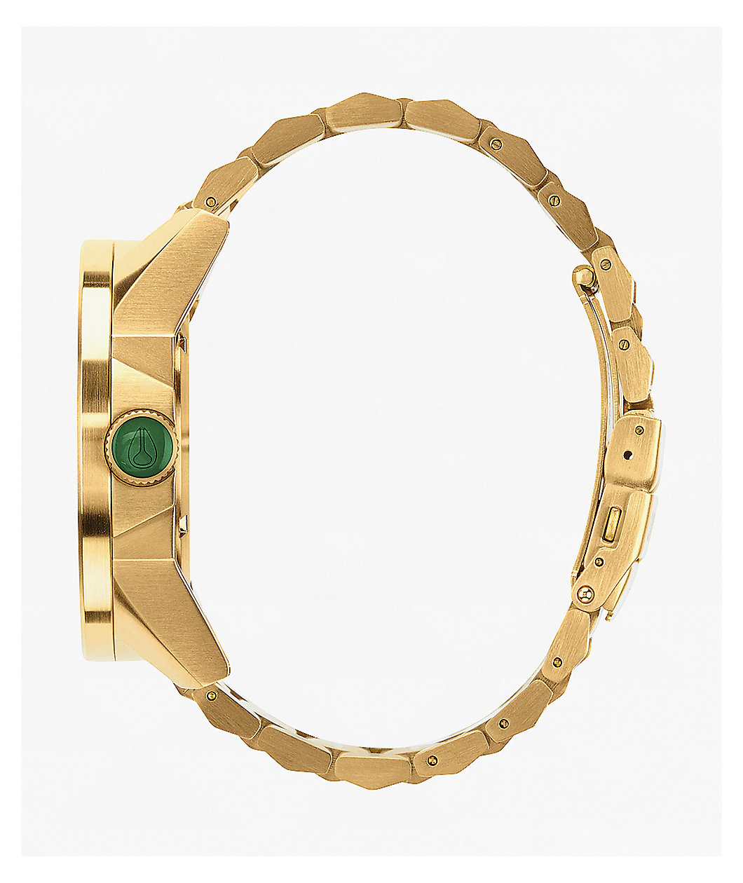 Nixon Corporal Stainless Steel Gold & Green Sunray Analog Watch