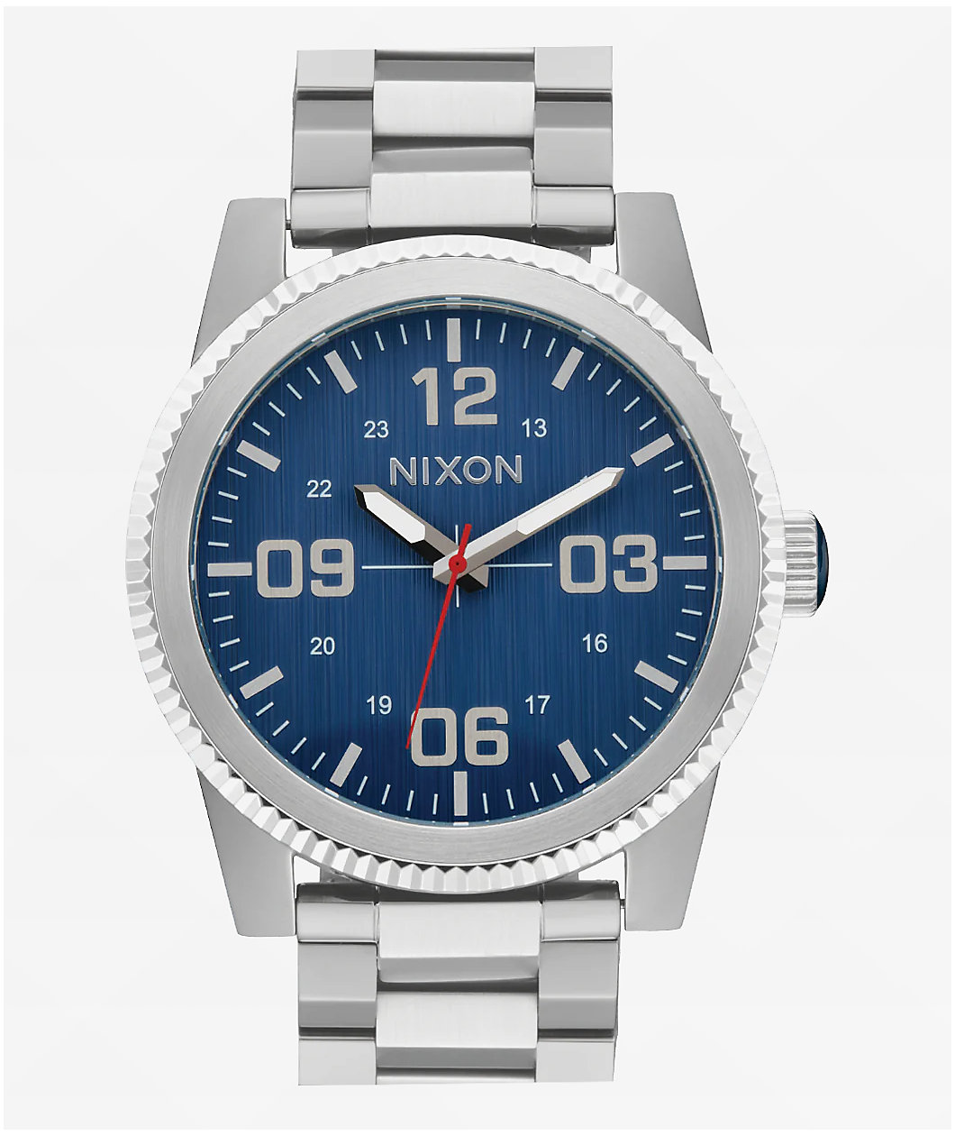 Nixon Corporal Stainless Steel Silver Indigo Analog Watch Connecticut Post Mall