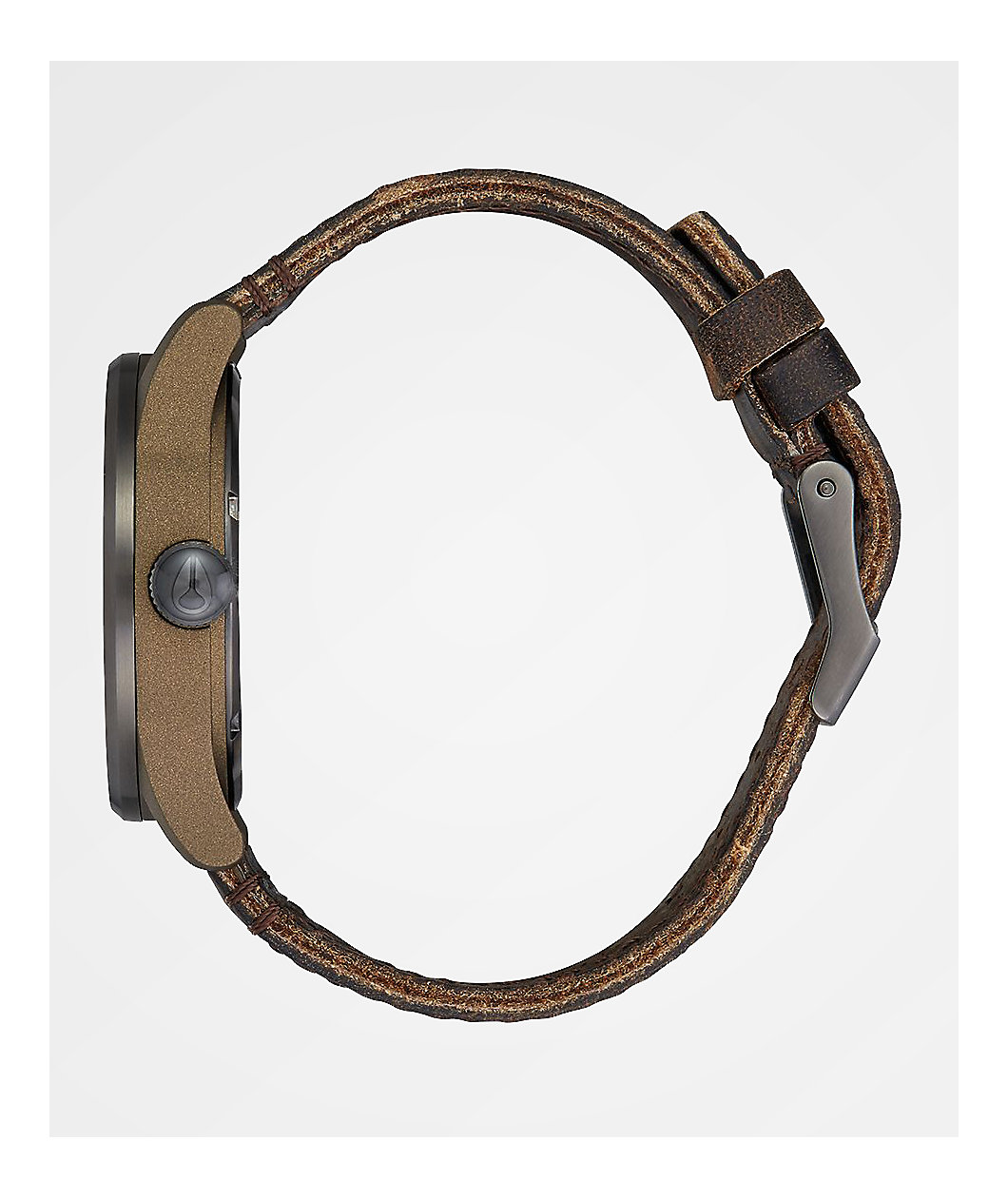 Nixon Sentry 42 Leather Bronze & Gunmetal Watch