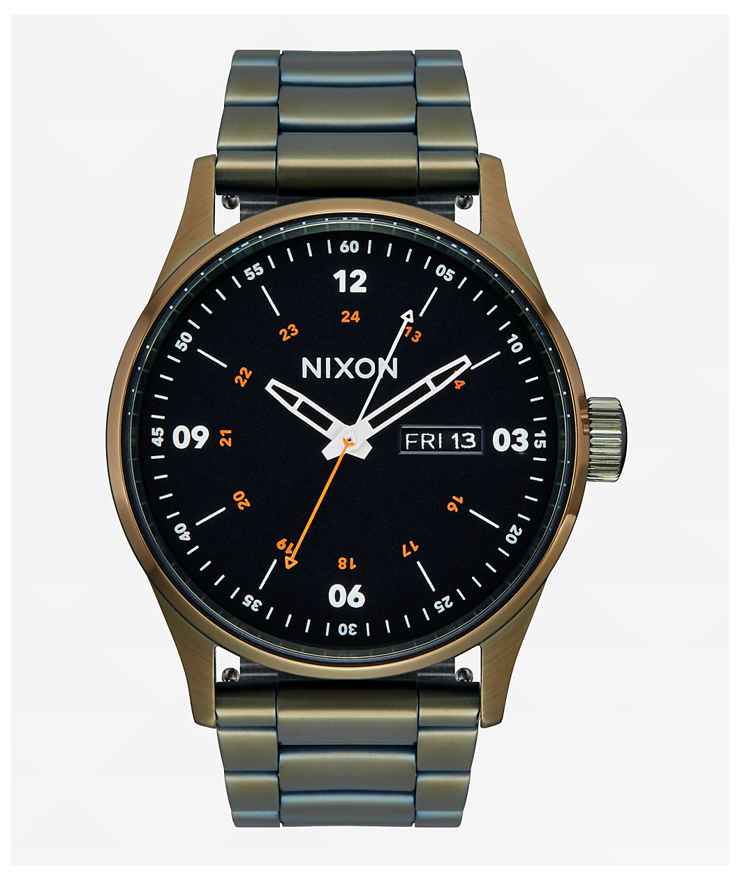 Nixon Sentry Dark Olive & Black Analog Watch