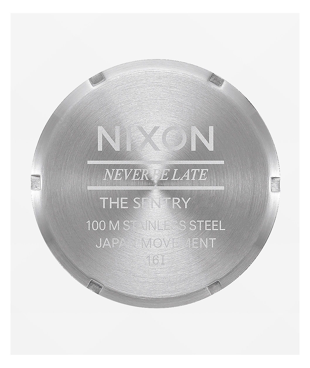 Nixon Sentry Leather Silver, Rosewood & Black Analog Watch