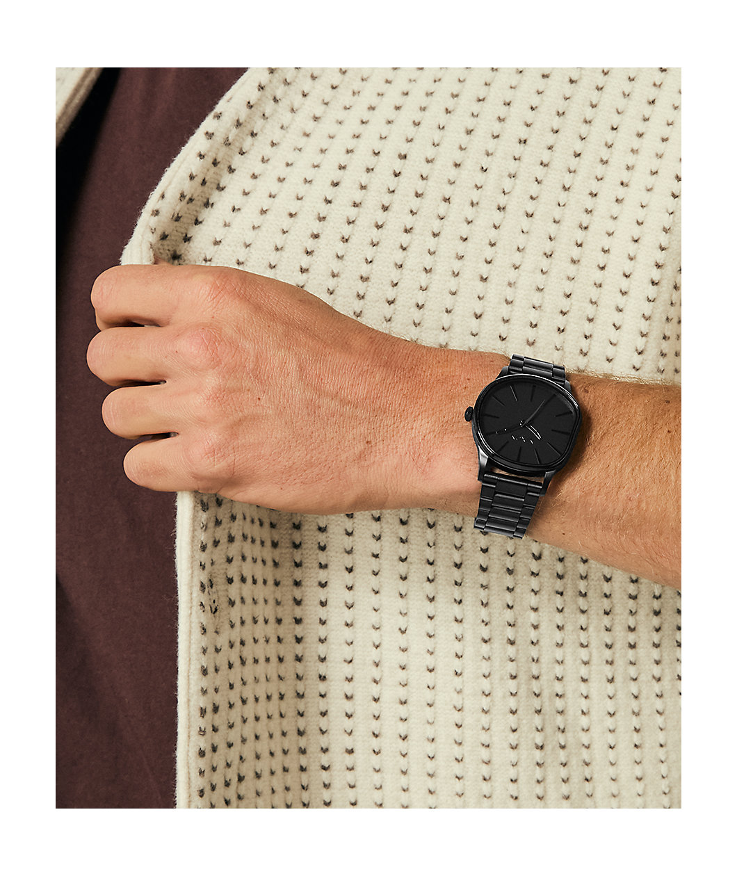 Nixon Sentry Wobble All Black Analog Watch