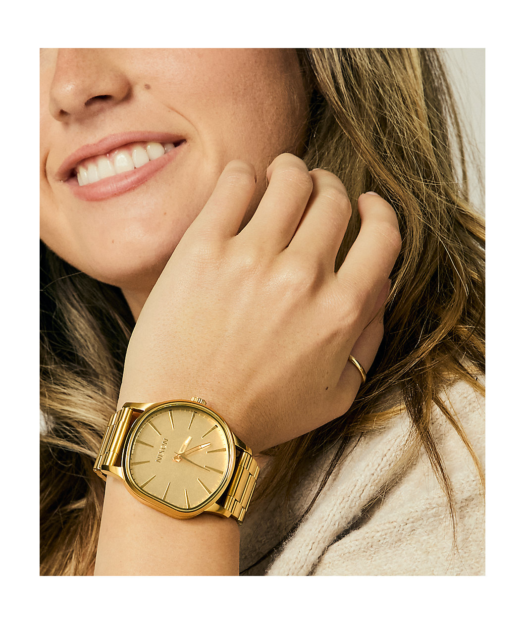 Nixon Sentry Wobble All Gold Analog Watch