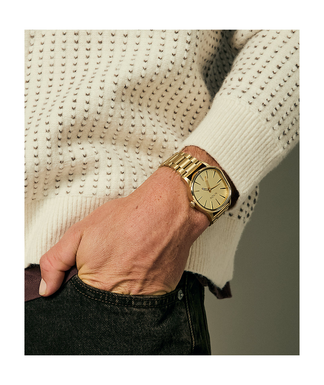 Nixon Sentry Wobble All Gold Analog Watch