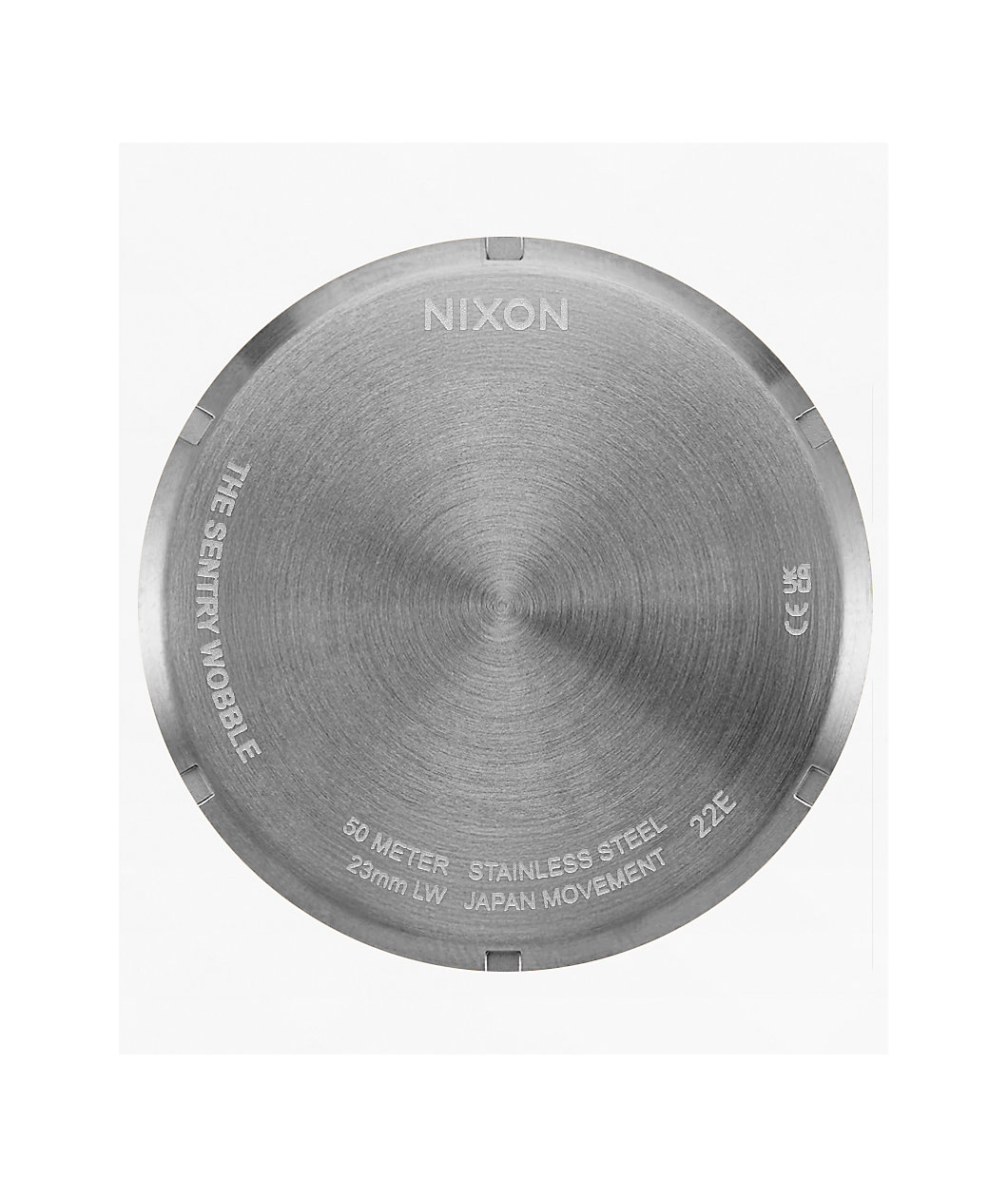Nixon Sentry Wobble Silver & Black Sunray Analog Watch