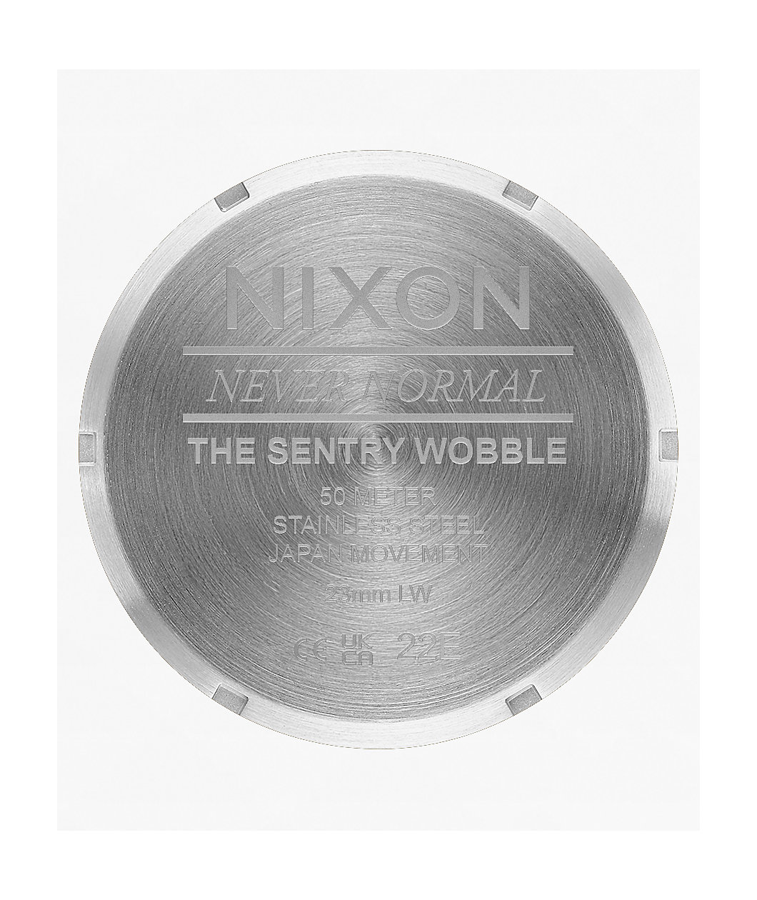 Nixon Sentry Wobble Silver & Black Sunray Analog Watch
