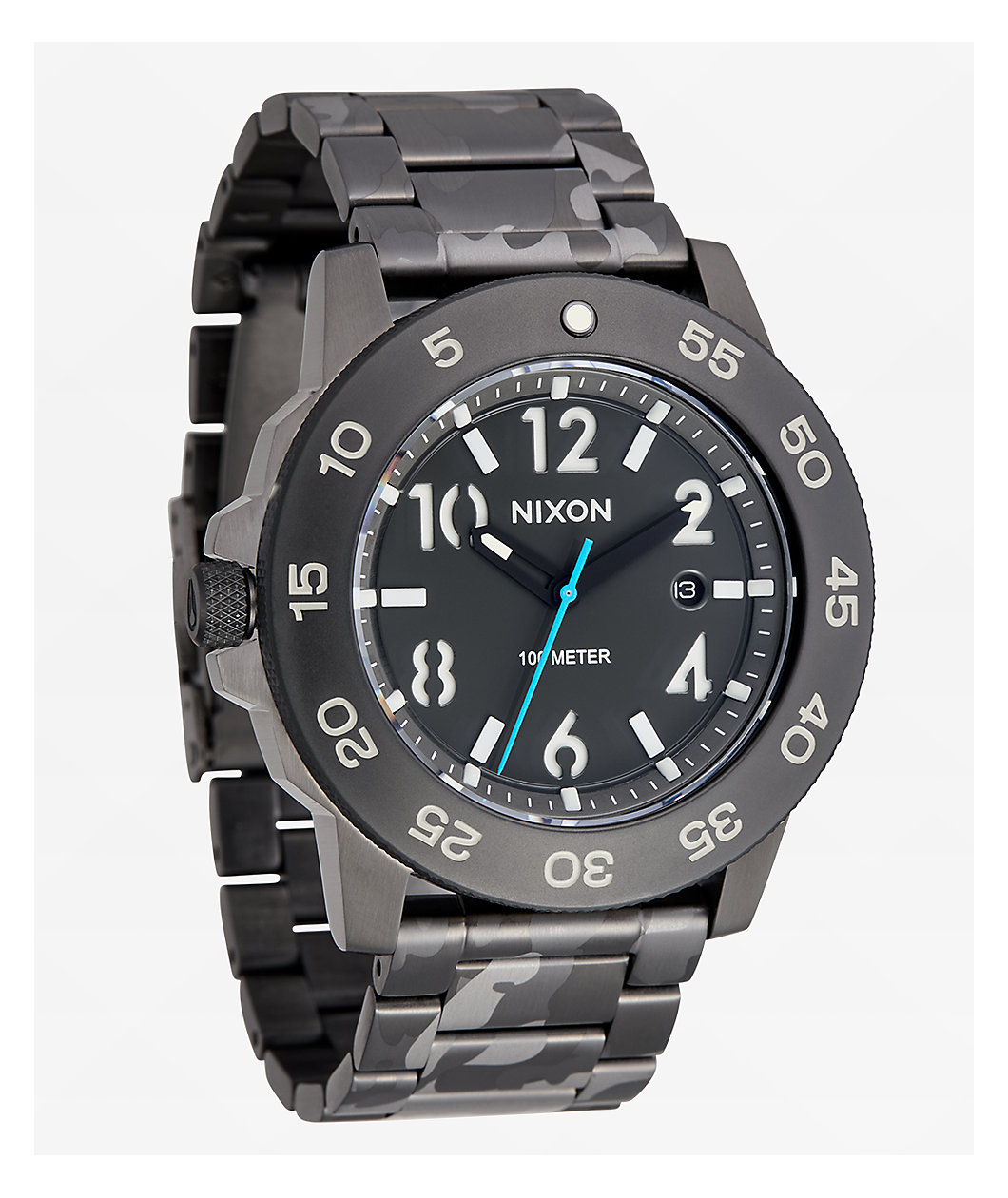 Nixon Smyth 44 Camo & Green Analog Watch