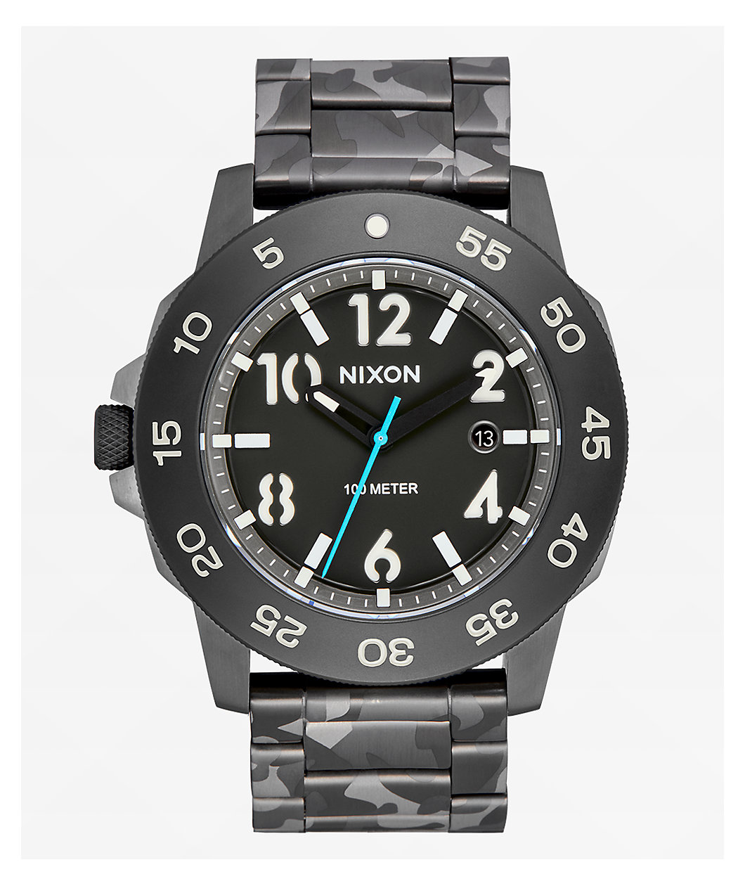 Nixon Smyth 44 Camo & Green Analog Watch