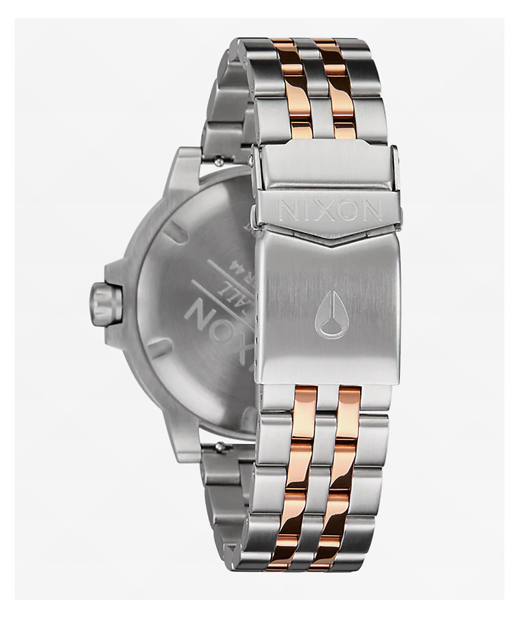 Nixon Stinger 44 Silver & Coral Analog Watch