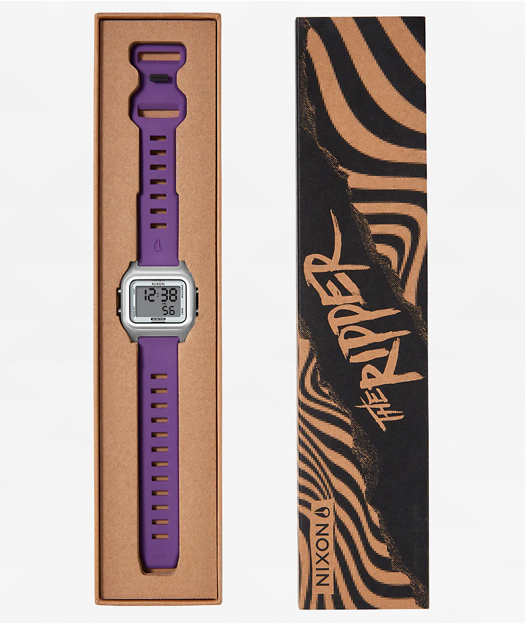 Nixon The Ripper Silver & Purple Digital Watch