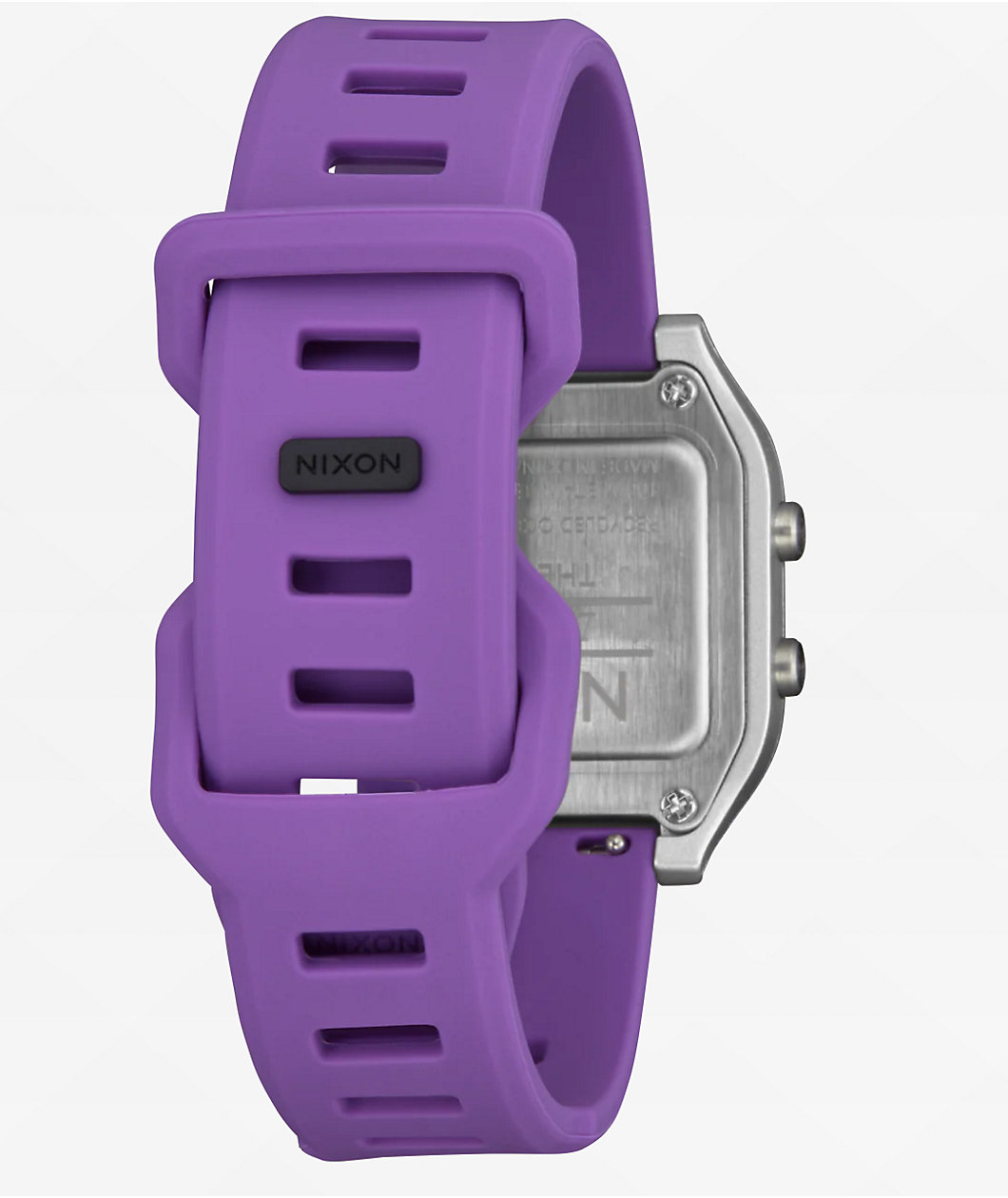 Nixon The Ripper Silver & Purple Digital Watch