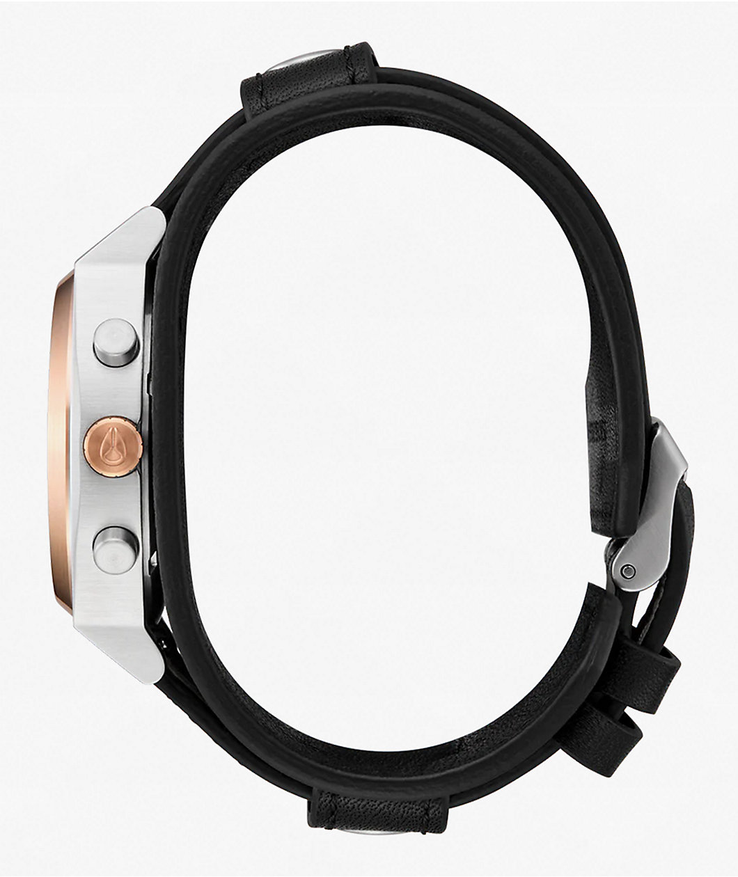 Nixon Time Teller Chrono Silver, Rose Gold & Black Analog Watch