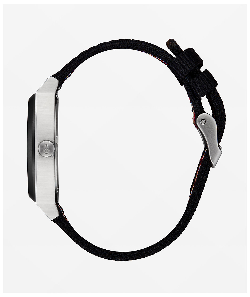 Nixon Time Teller Nylon Silver, Rosewood & Black Analog Watch