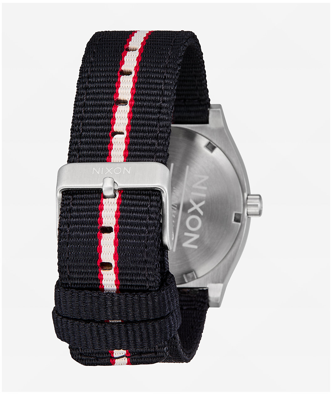 Nixon Time Teller Nylon Silver, Rosewood & Black Analog Watch