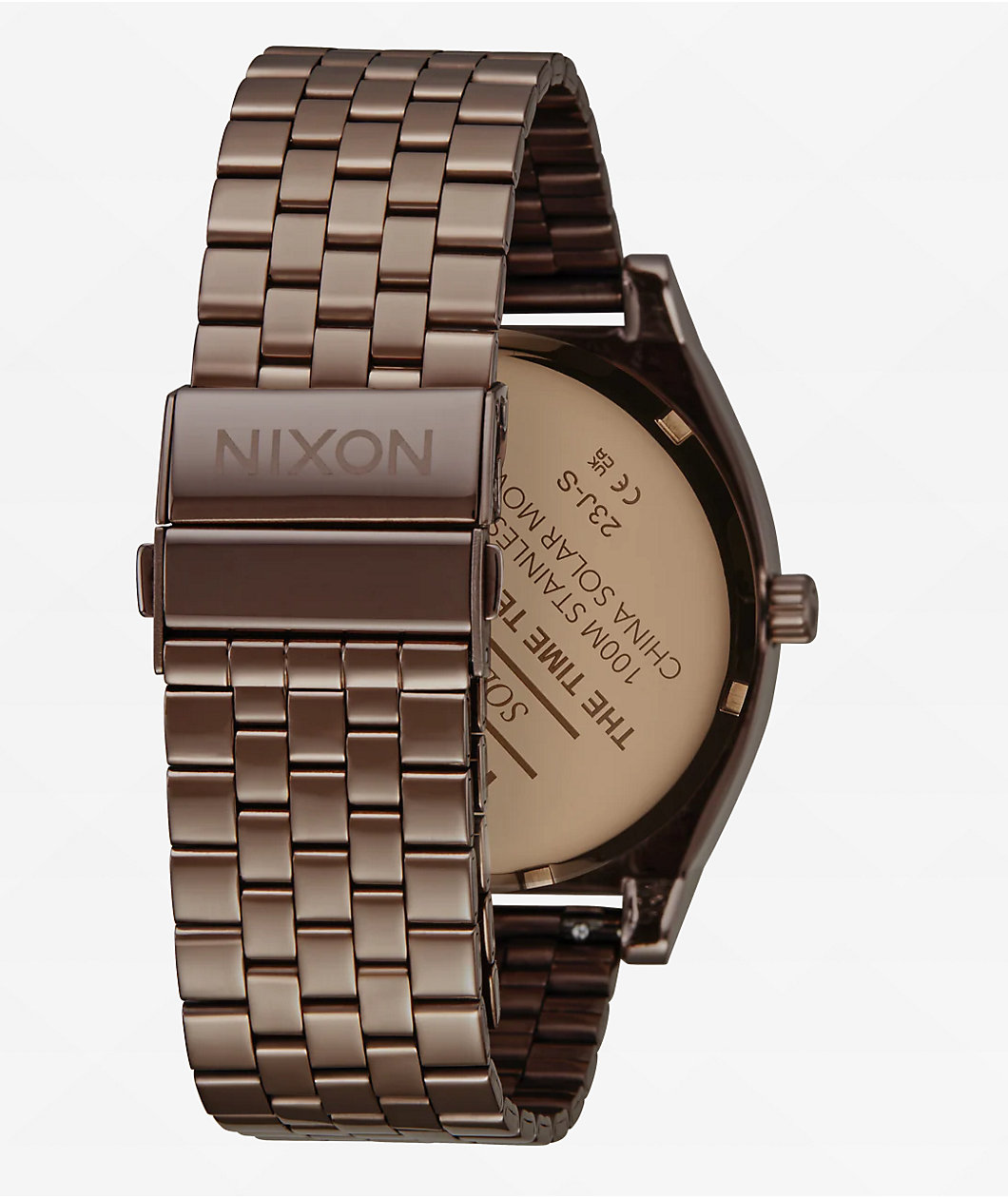 Nixon Time Teller Solar Chocolate & Cappuccino Analog Watch