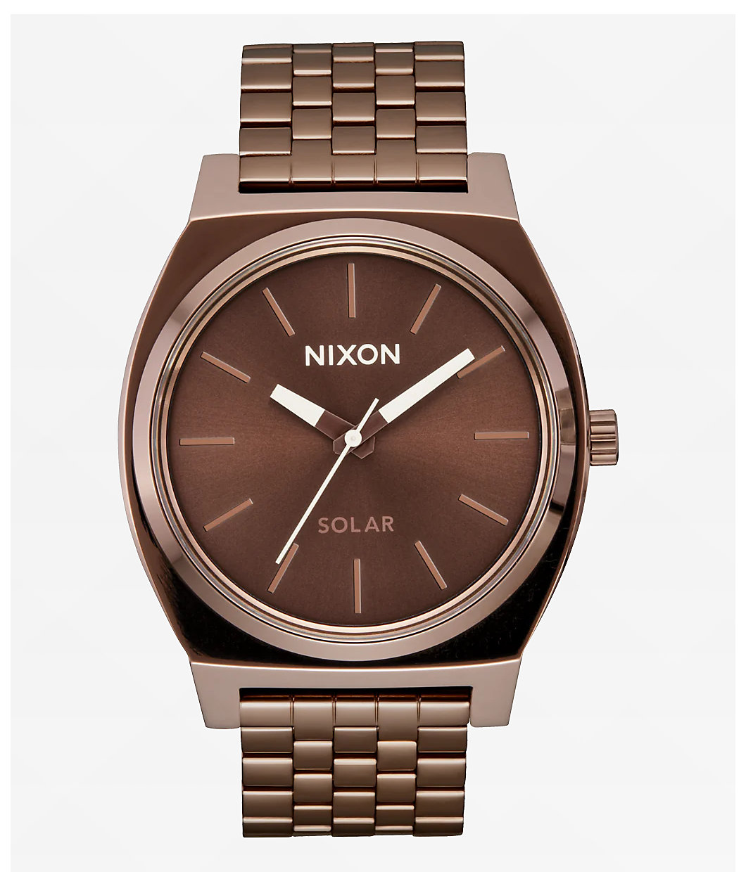 Nixon Time Teller Solar Chocolate & Cappuccino Analog Watch