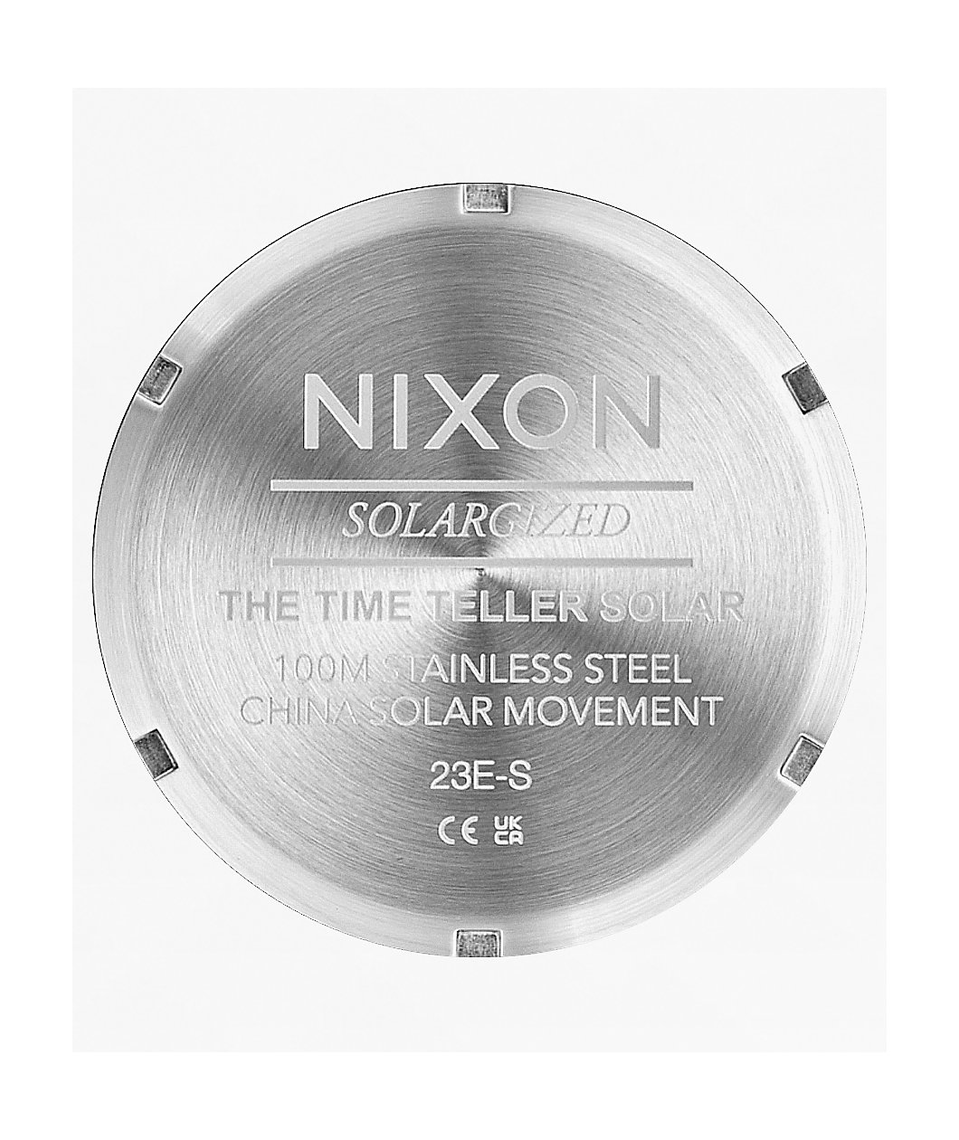 Nixon Time Teller Solar Silver & White Lume Analog Watch