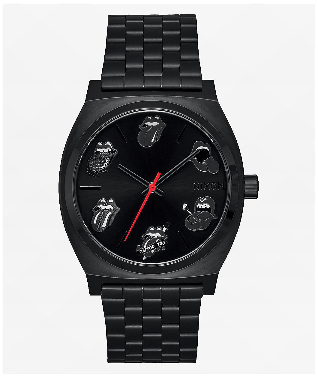 Nixon x The Rolling Stones Time Teller Black Analog Watch