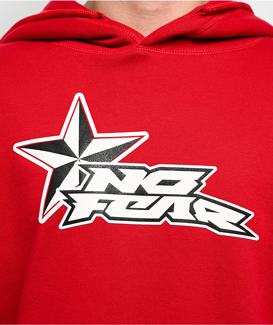 No Fear Star Red Hoodie
