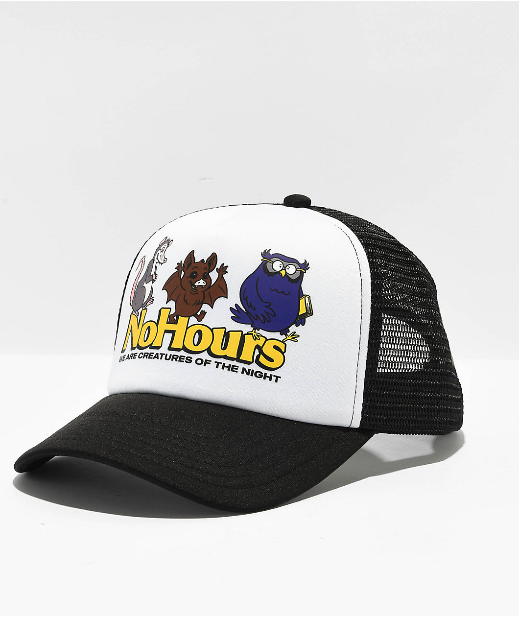 NoHours Creatures Black & White Trucker Hat