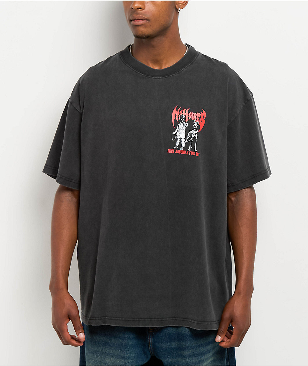 NoHours Find Out Charcoal T-Shirt