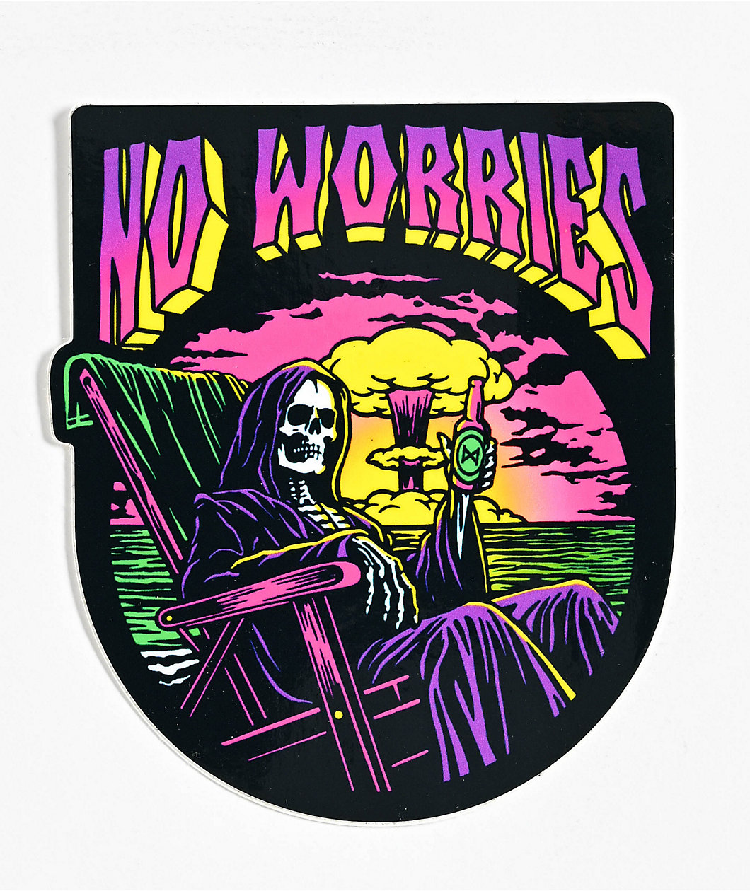 NoHours No Worries Sticker