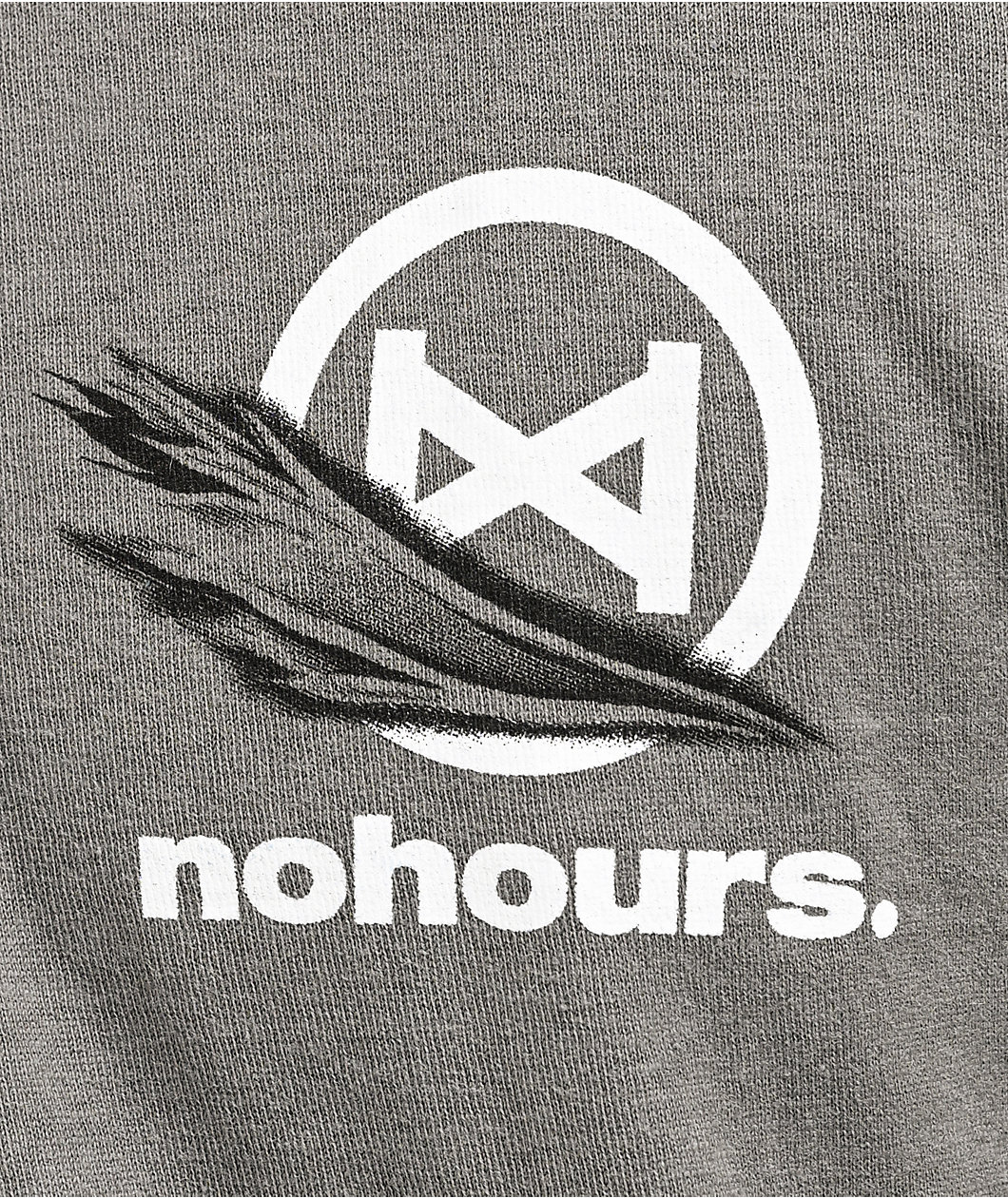 NoHours Ripped Charcoal T-Shirt