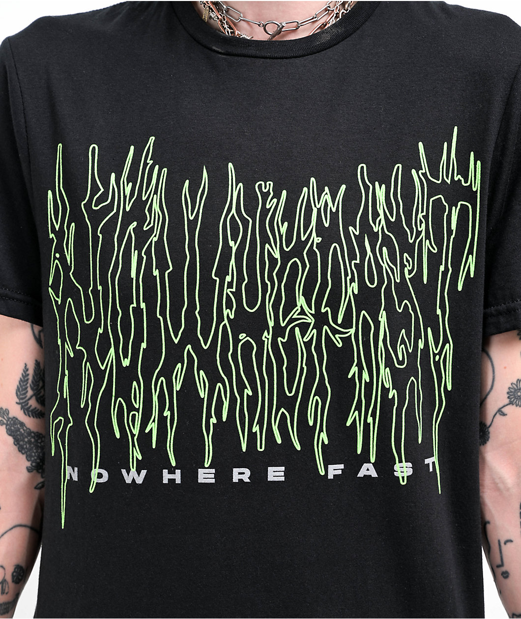 Nowhere Fast Matrix Logo Black T-Shirt