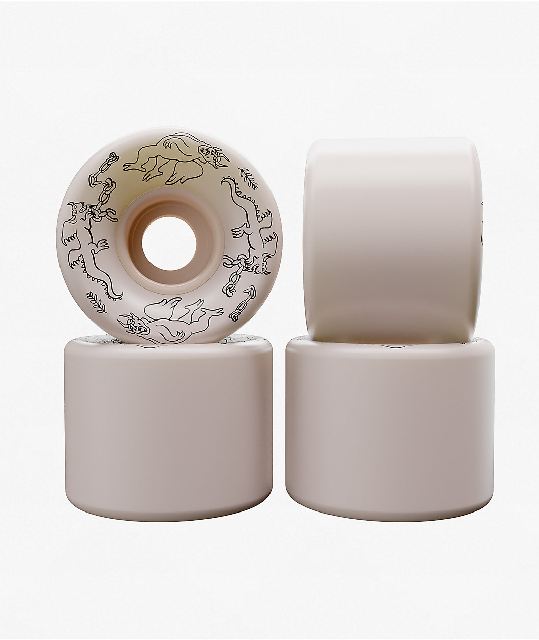 OJ Boserio Mini Super Juice Heavy Devils 55mm 99a White Skateboard Wheels