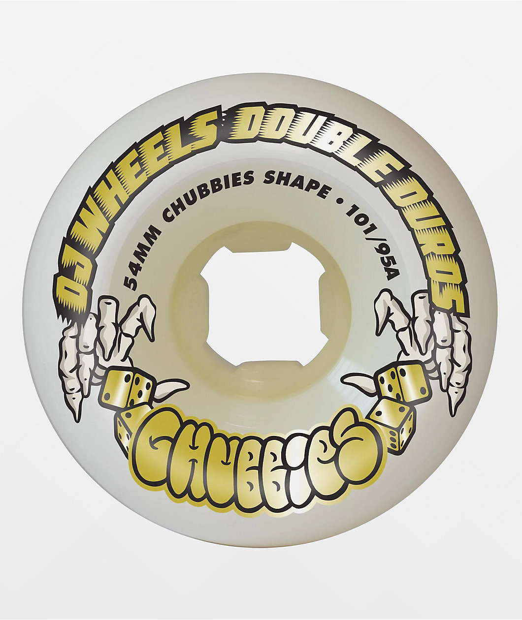 OJ Double Duro Chubbies 54mm 101a/95a White Skateboard Wheels