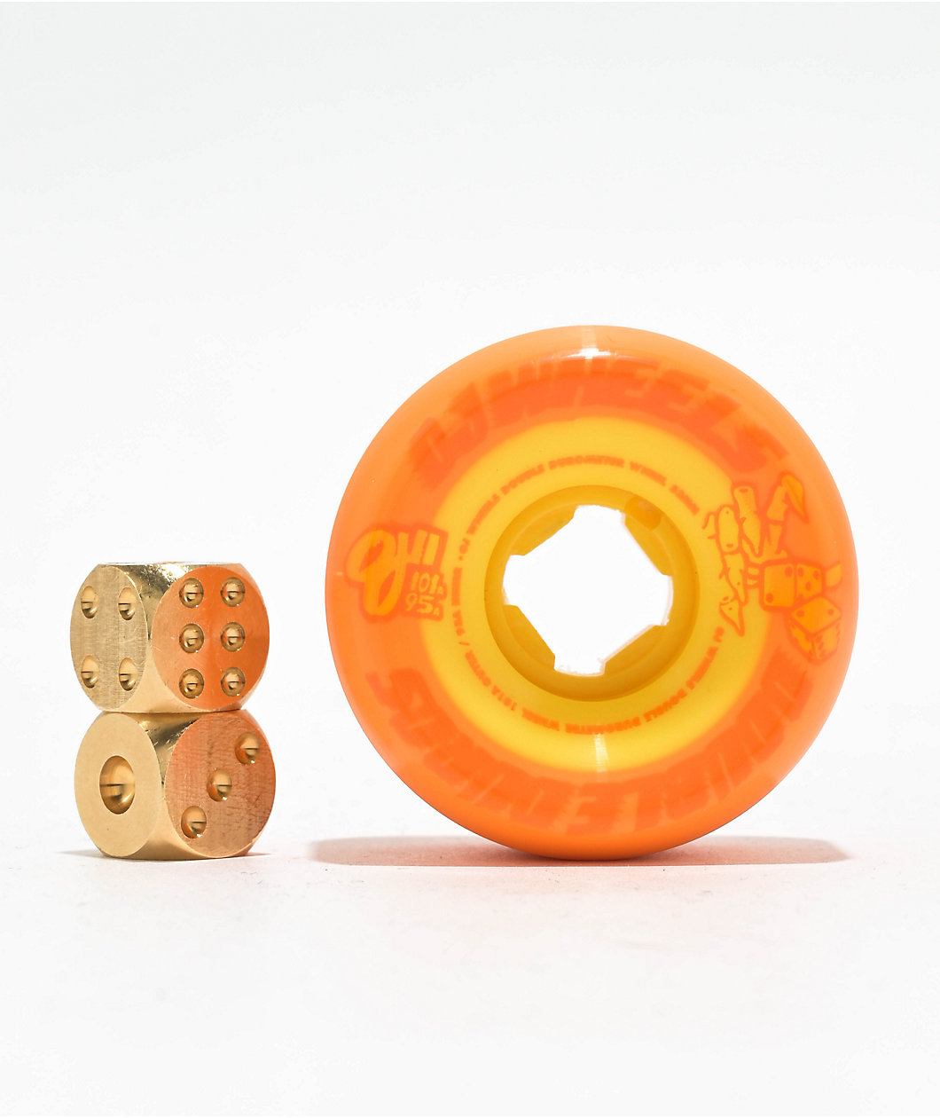 OJ Pastel Double Duros 53mm 101a Orange Skateboard Wheels